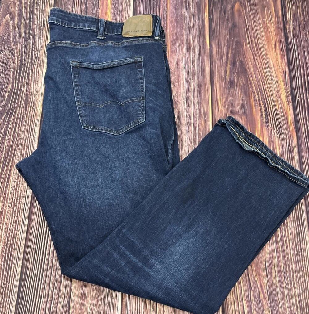 American Eagle Classic Bootcut Dark Wash Flex Jeans Mens 46x34 (Actual 46x32)